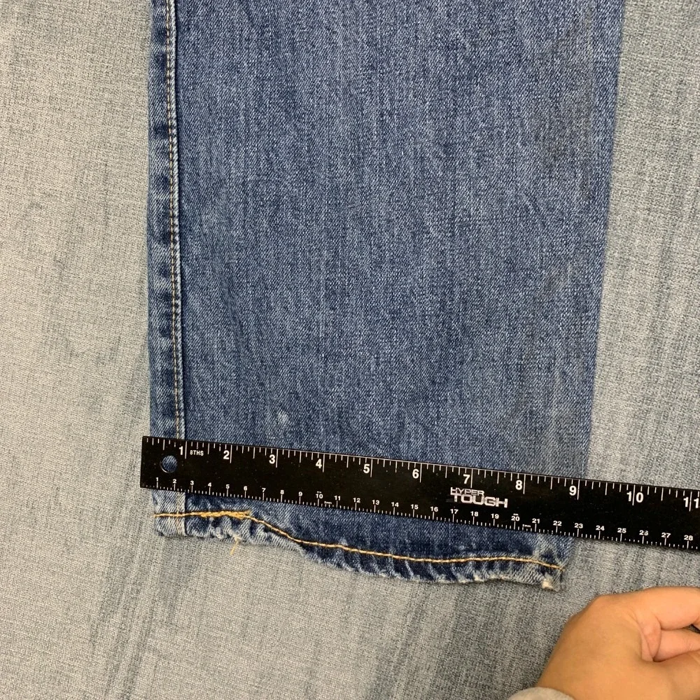 Levi's 514 Jeans Mens 36x30 Blue Denim Distressed Non Stretch Everyday Wear